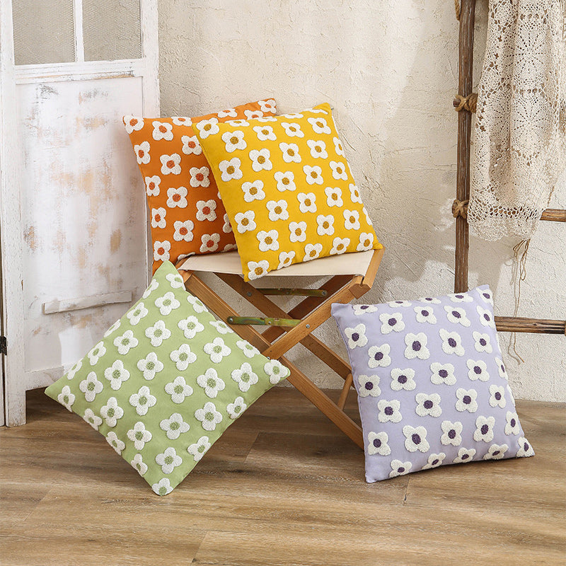 6color boa flower cushion