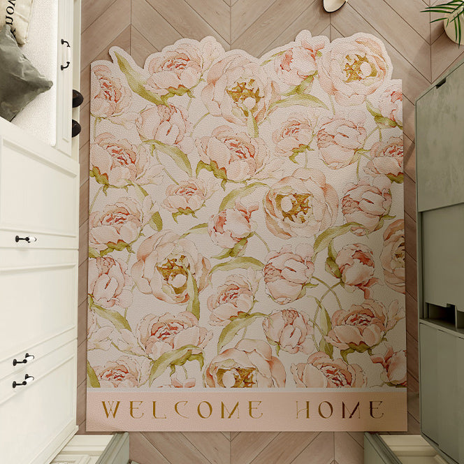 4design romantic flower door mat