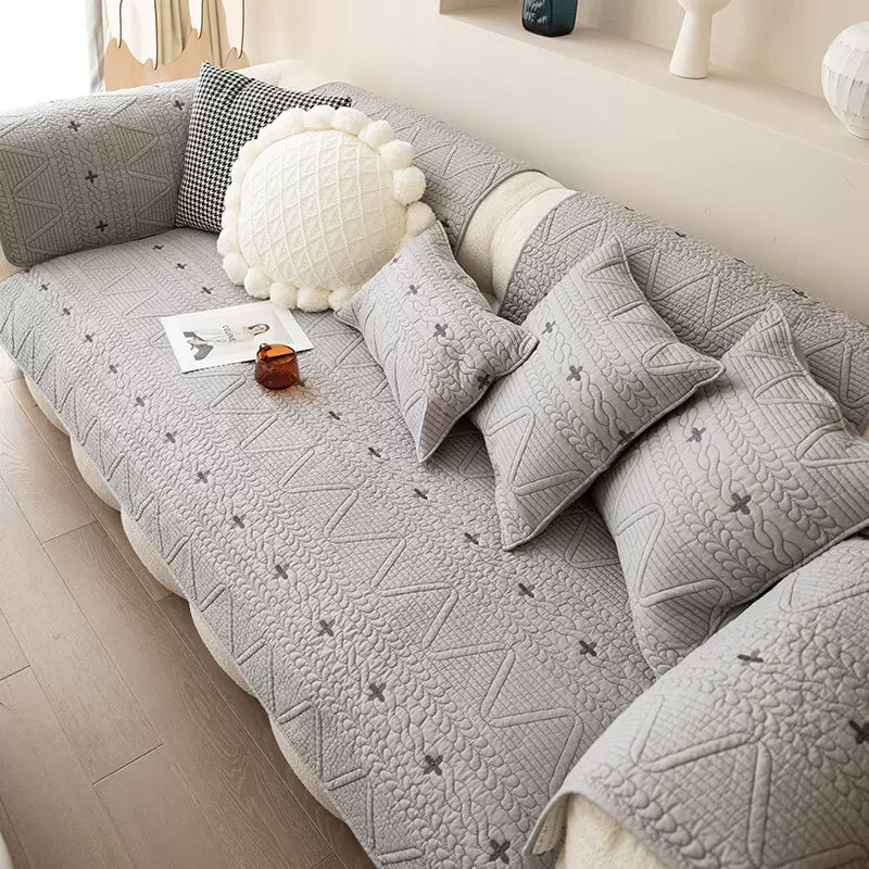 4color knit stitch cushion