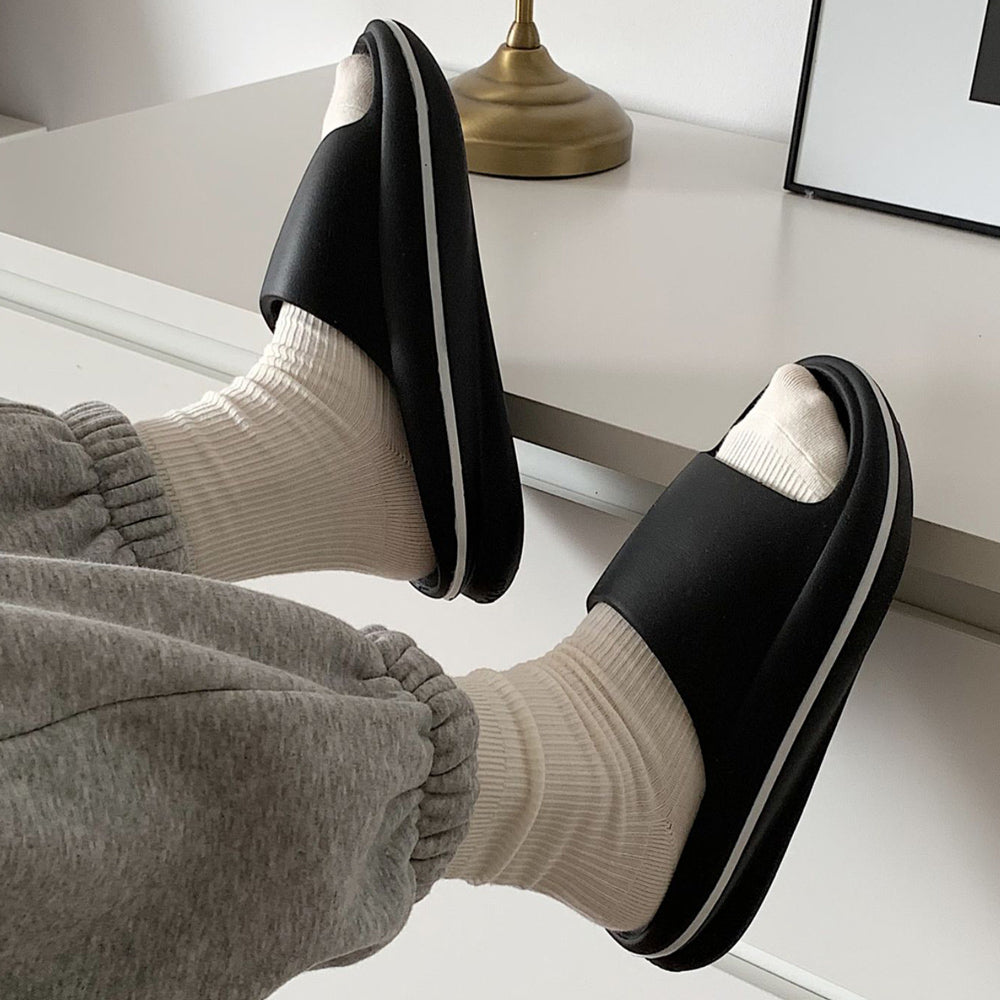 3color single line rubber roomshoes