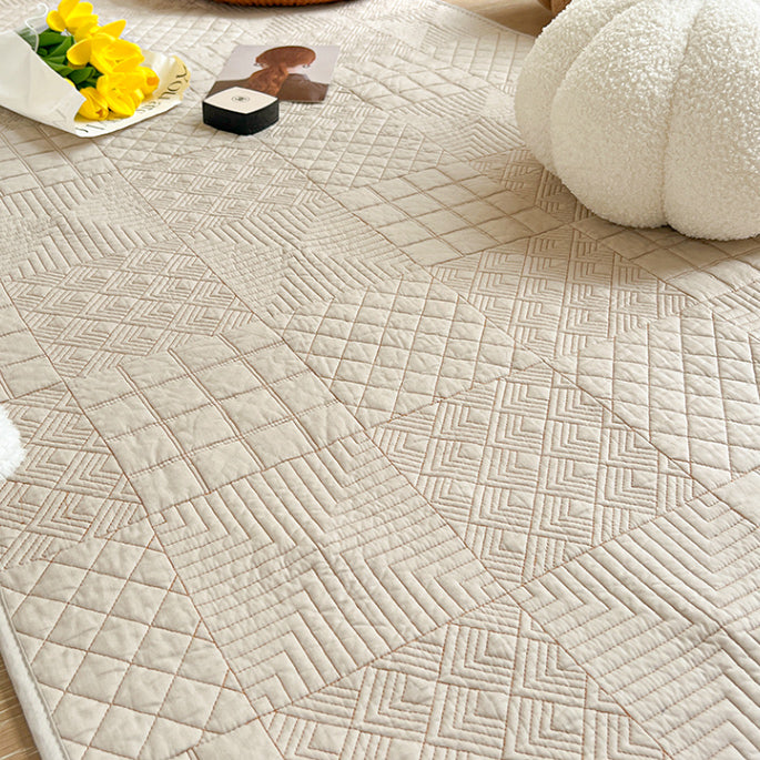 2color patchwork stitch floor mat