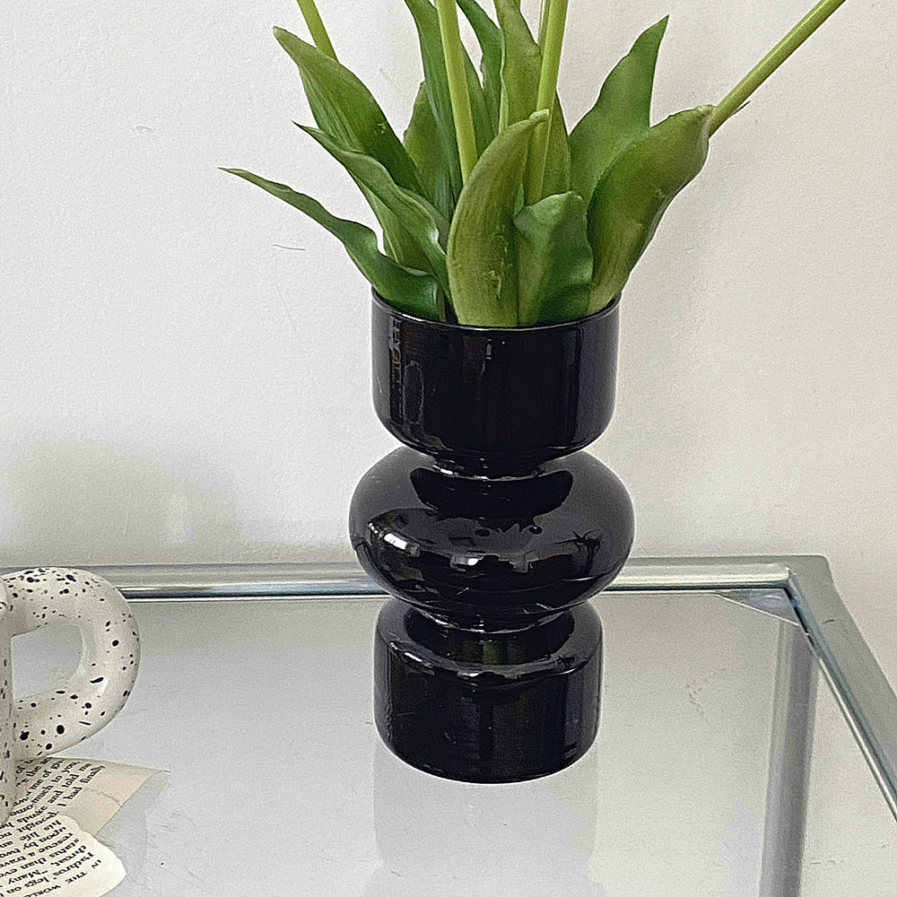 2color simple glass vase