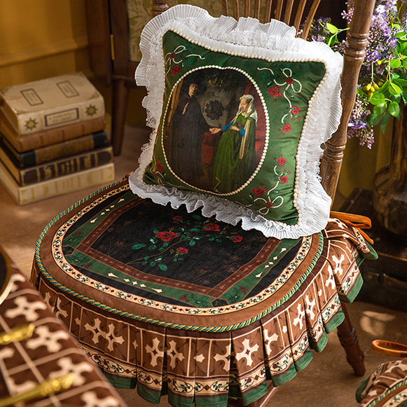 european rose art chair cover