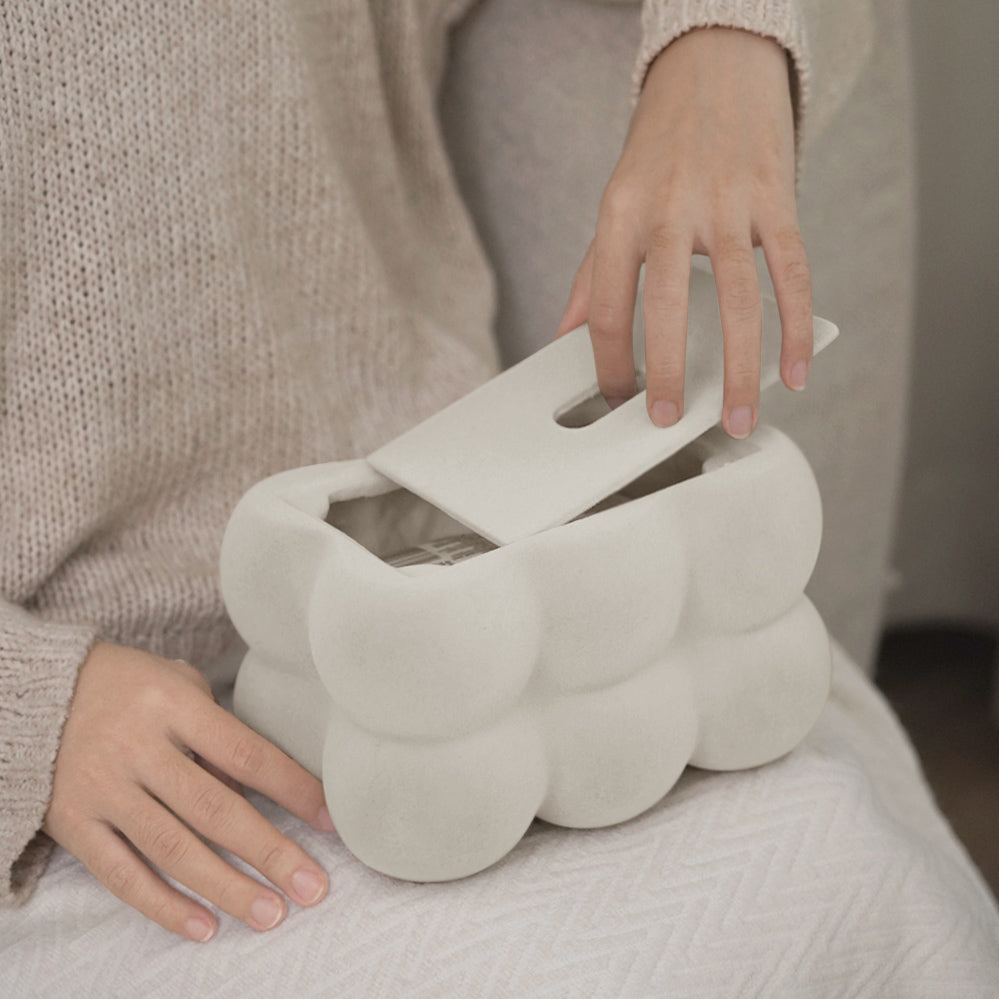 3color furry cloud tissue case