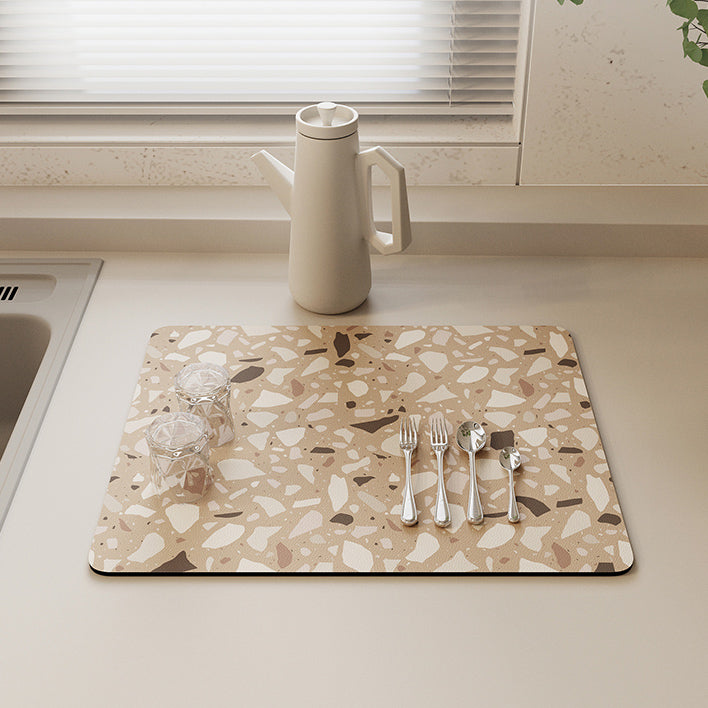 5color stone pattern sink mat