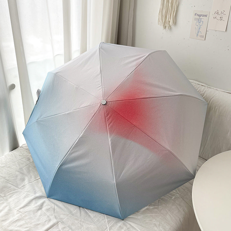 3color gradation color folding uv parasol