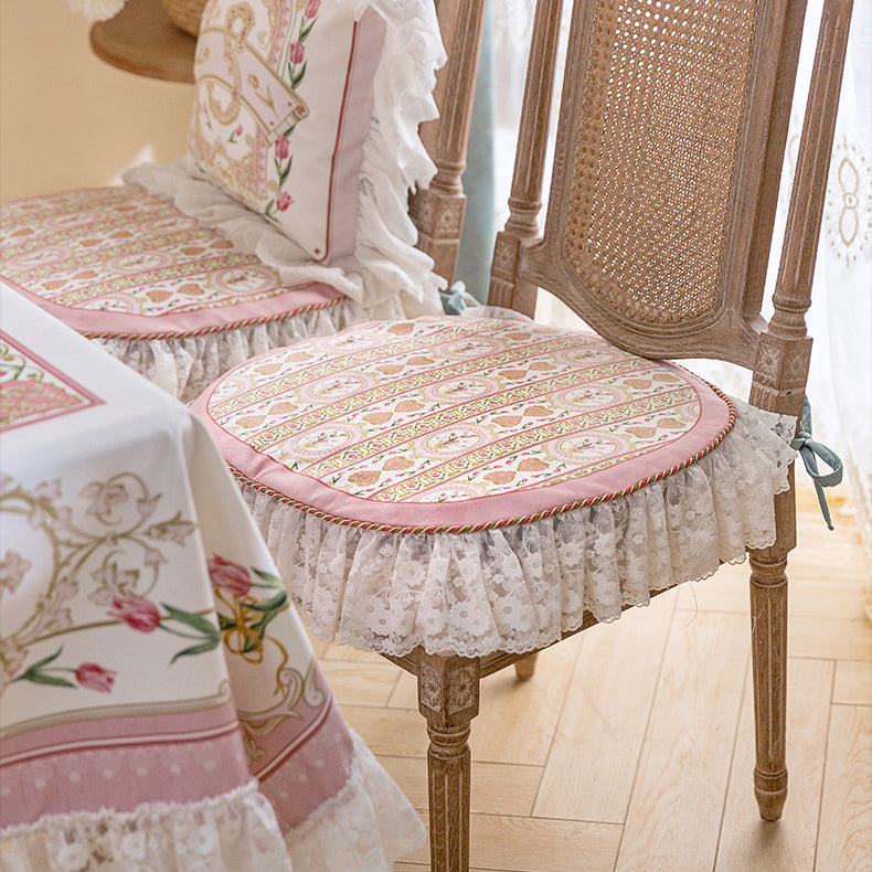 pink lovely tulip chair cover & cushion