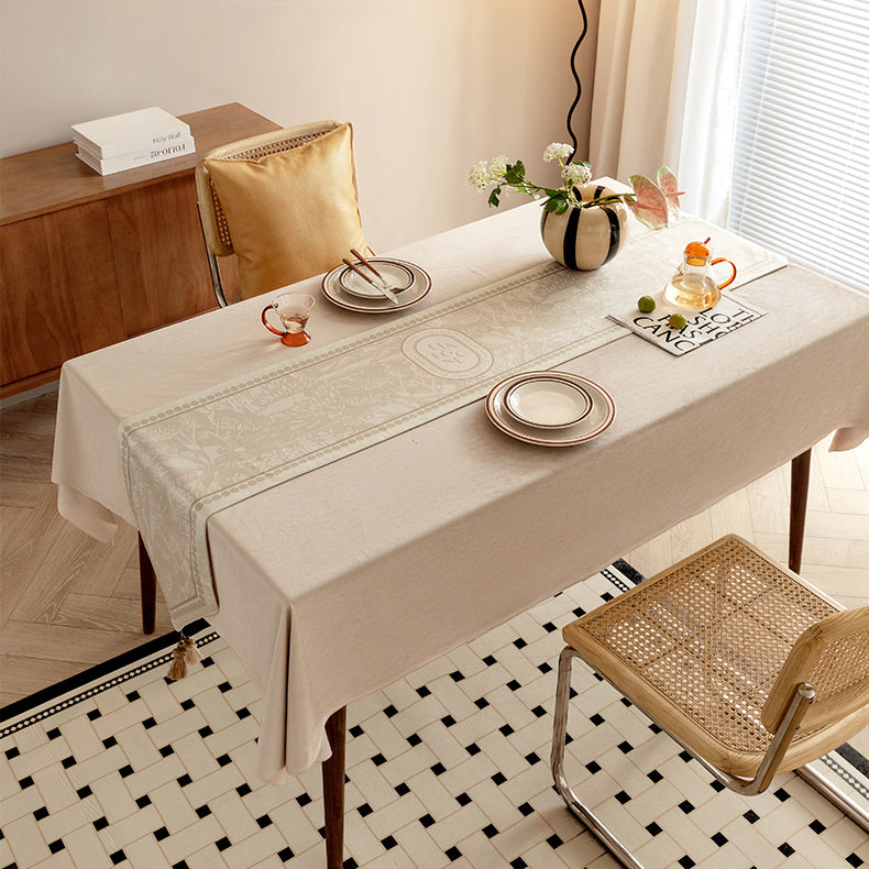 beige elegance logo table runner