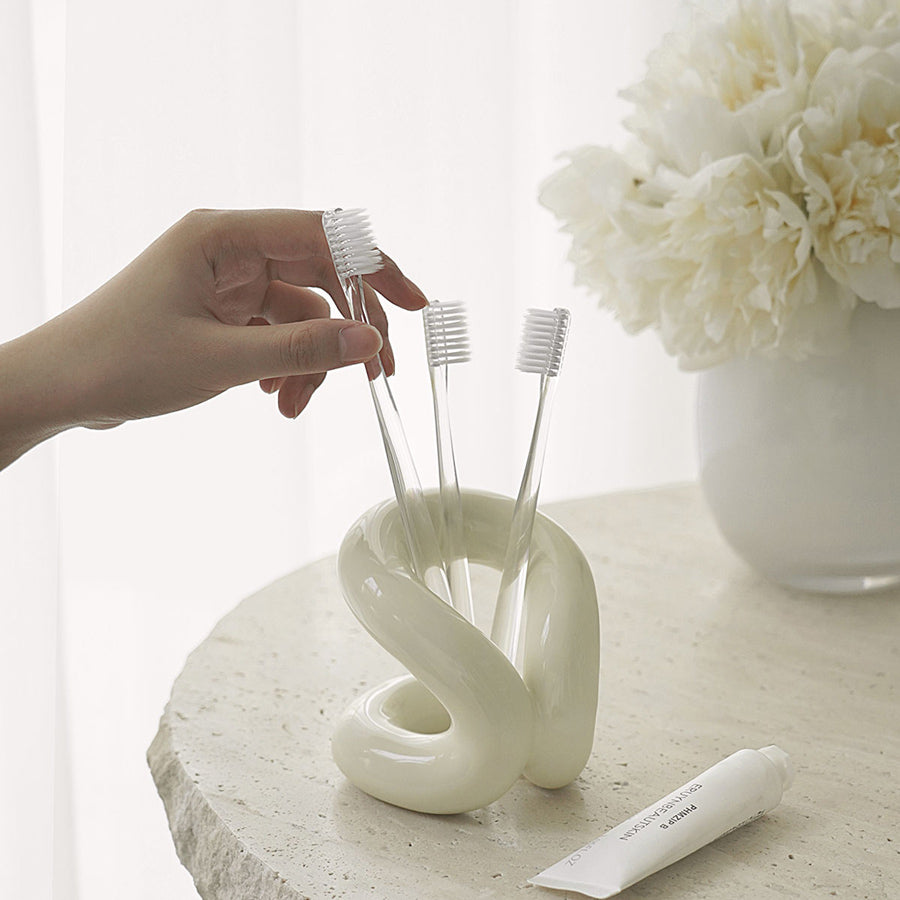 ceramic brush stand & miror (3colors)