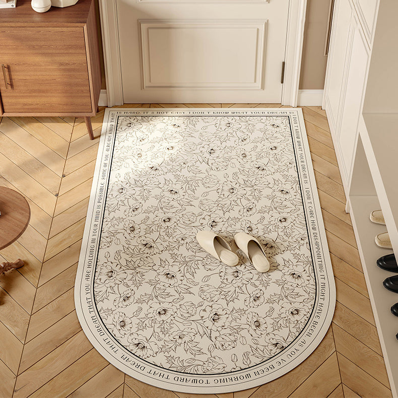 monotone dream simple flower big door mat