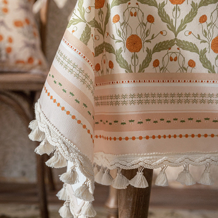 orange margarita table cloth