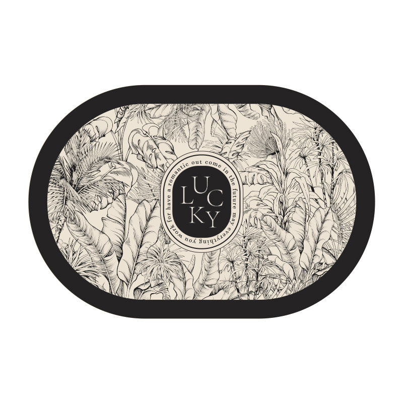 lucky logo luxury bath mat