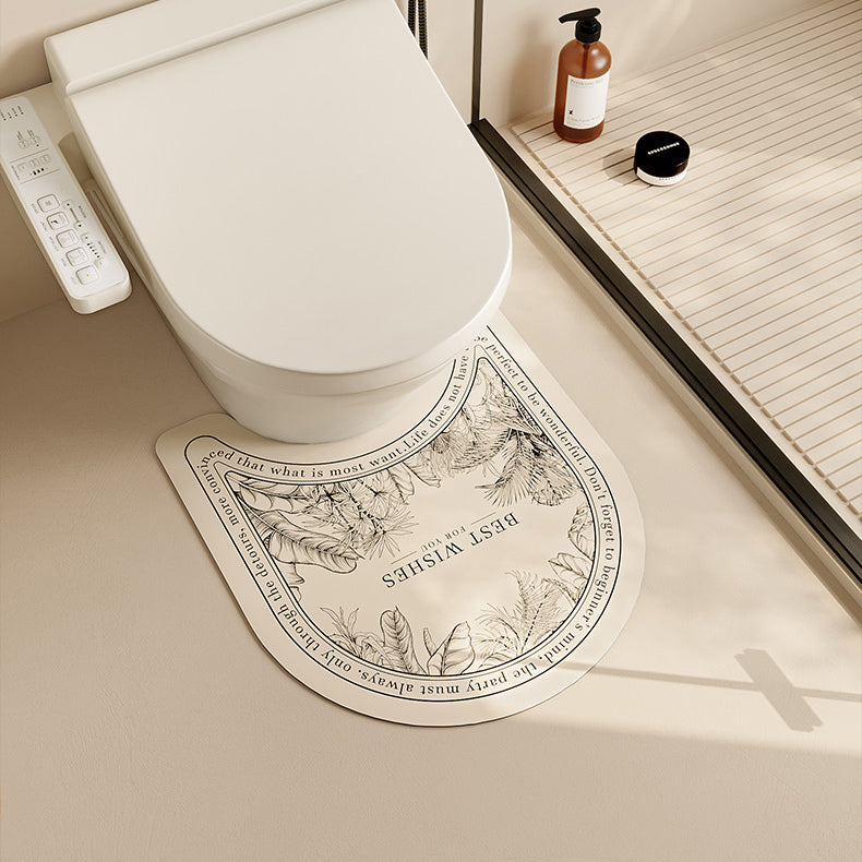 lucky logo luxury toilet mat