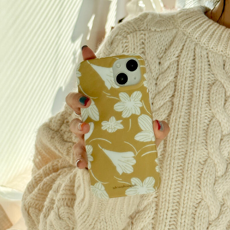 yellow simple flower iPhone case