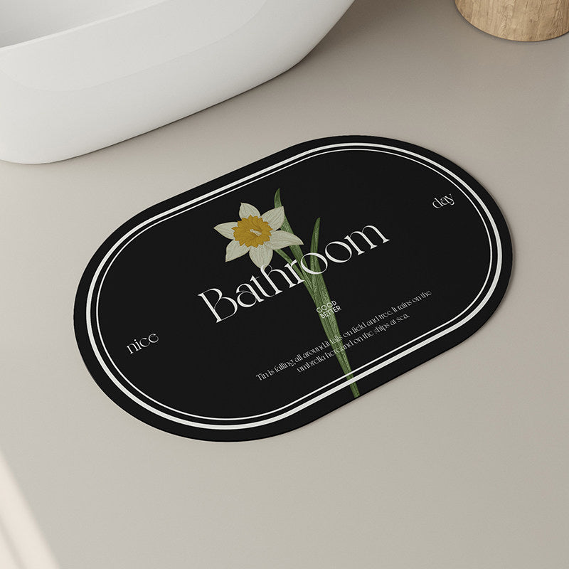 6design chic flower bath mat