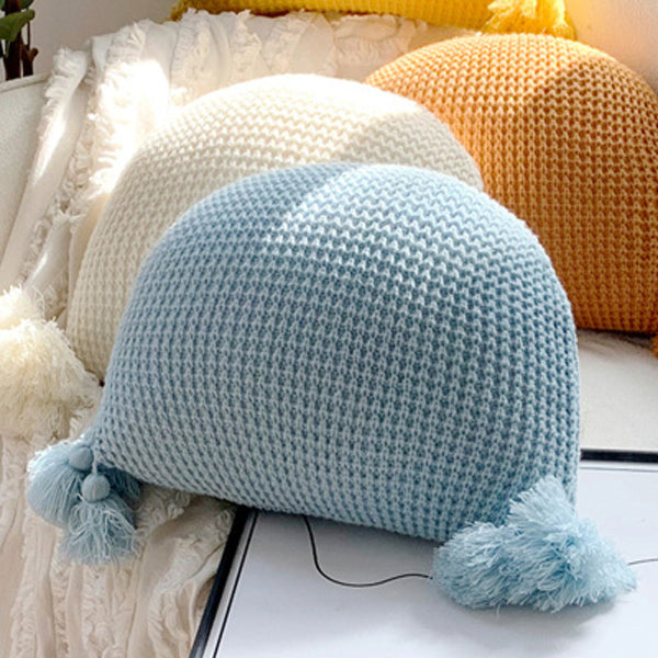5color semicircle knit cushion