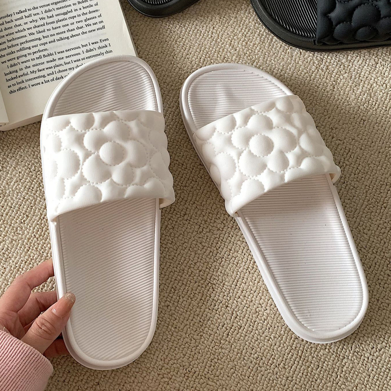 3color flower rubber roomshoes