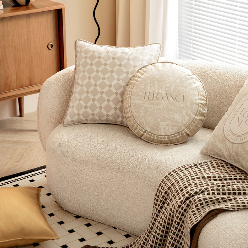 2design beige elegance logo cushion