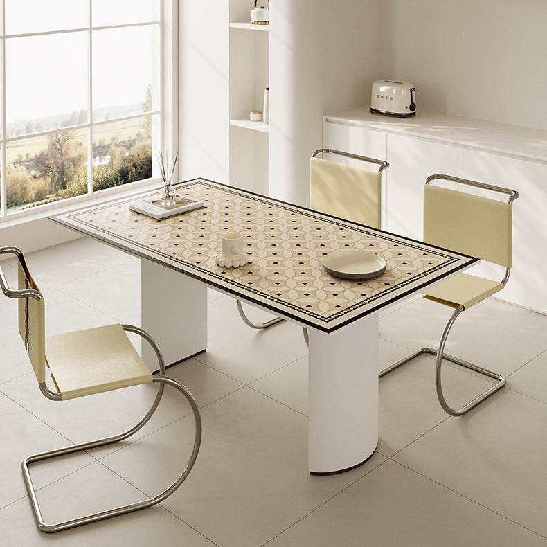 2design brown retro tile square table mat