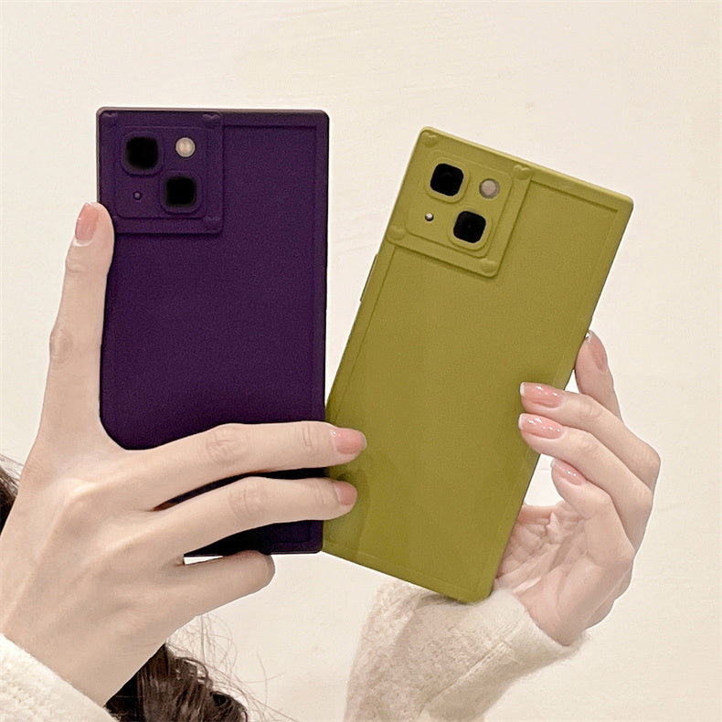 6color simple square iPhone case