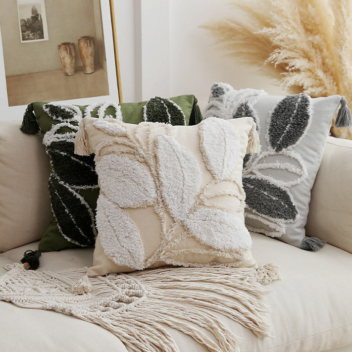 3color boa leaf cushion