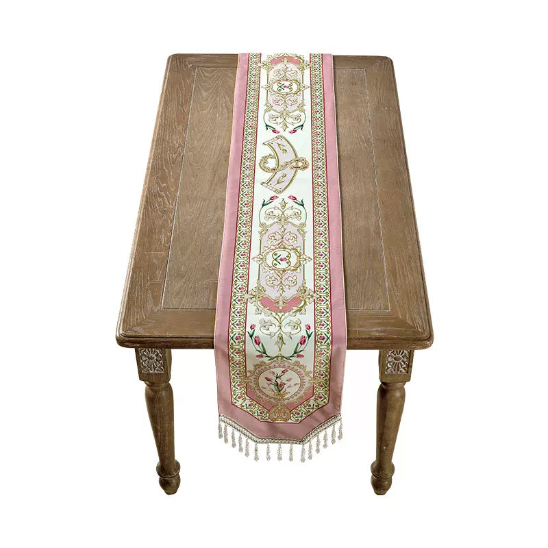 pink lovely tulip table runner