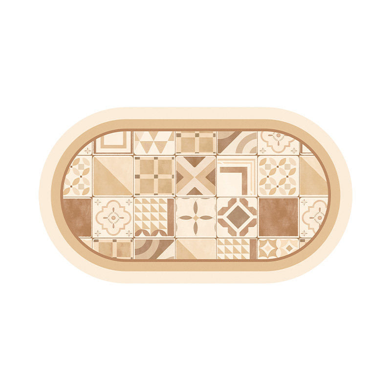 brown mexico tile toilet mat