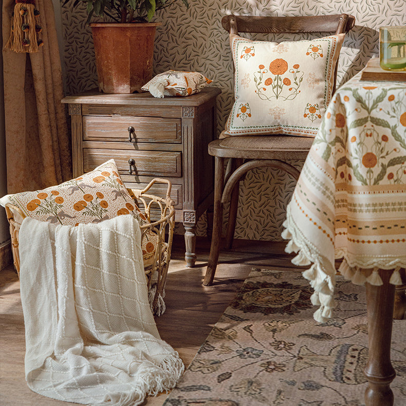 orange margarita square cushion