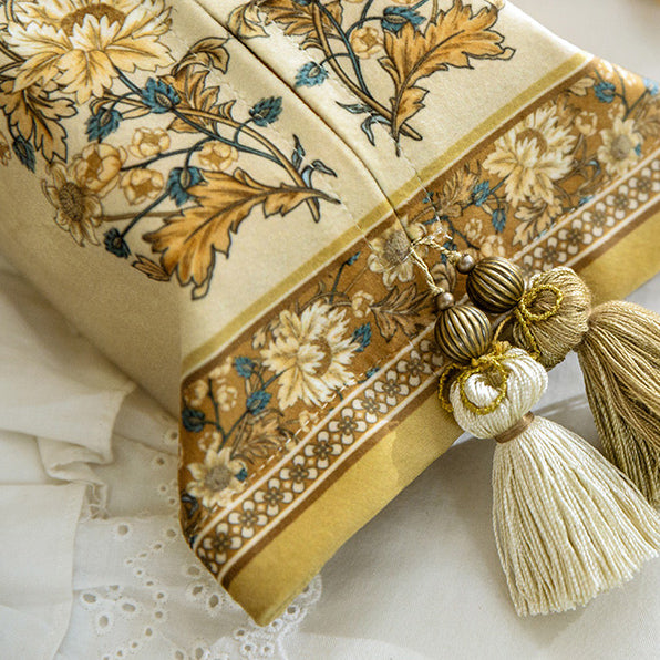 2design retro yellow flower tissue case