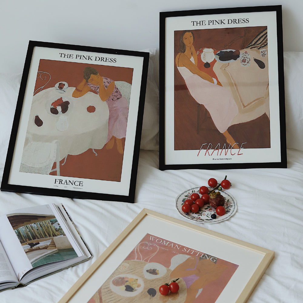 3design girl modern poster & frame SET