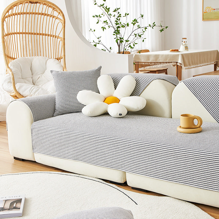 4color simple border sofa cover