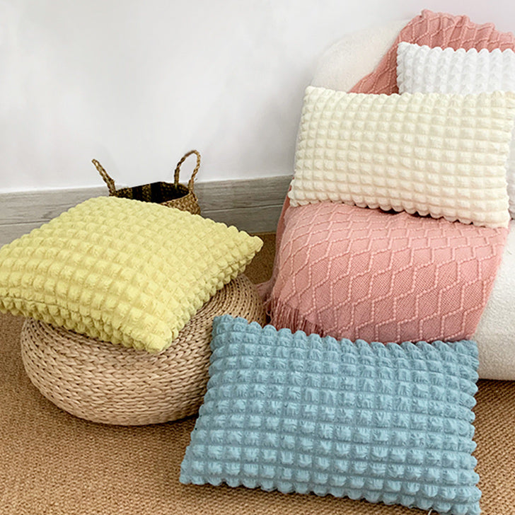 4color block bubbles cushion