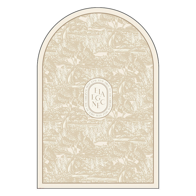 beige elegance logo door mat