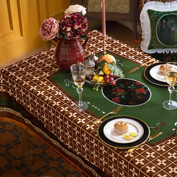 european rose art table cloth