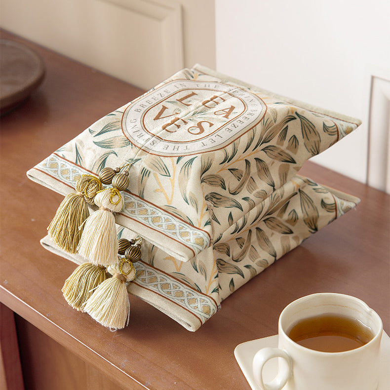 leaves art logo tissue case
