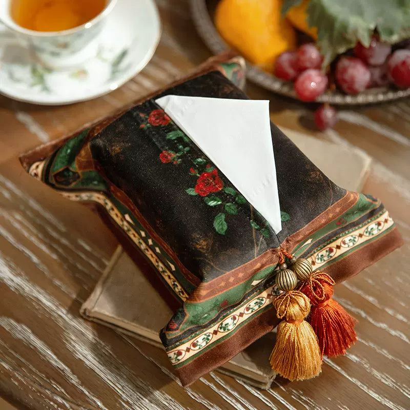 2design european rose art tissue case