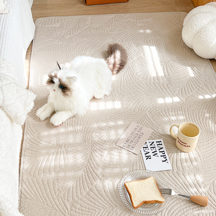 6color leaf stitch floor mat