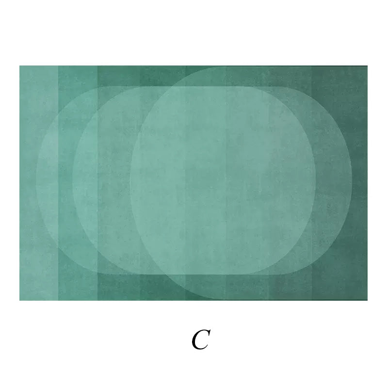 8design blue & green square carpet