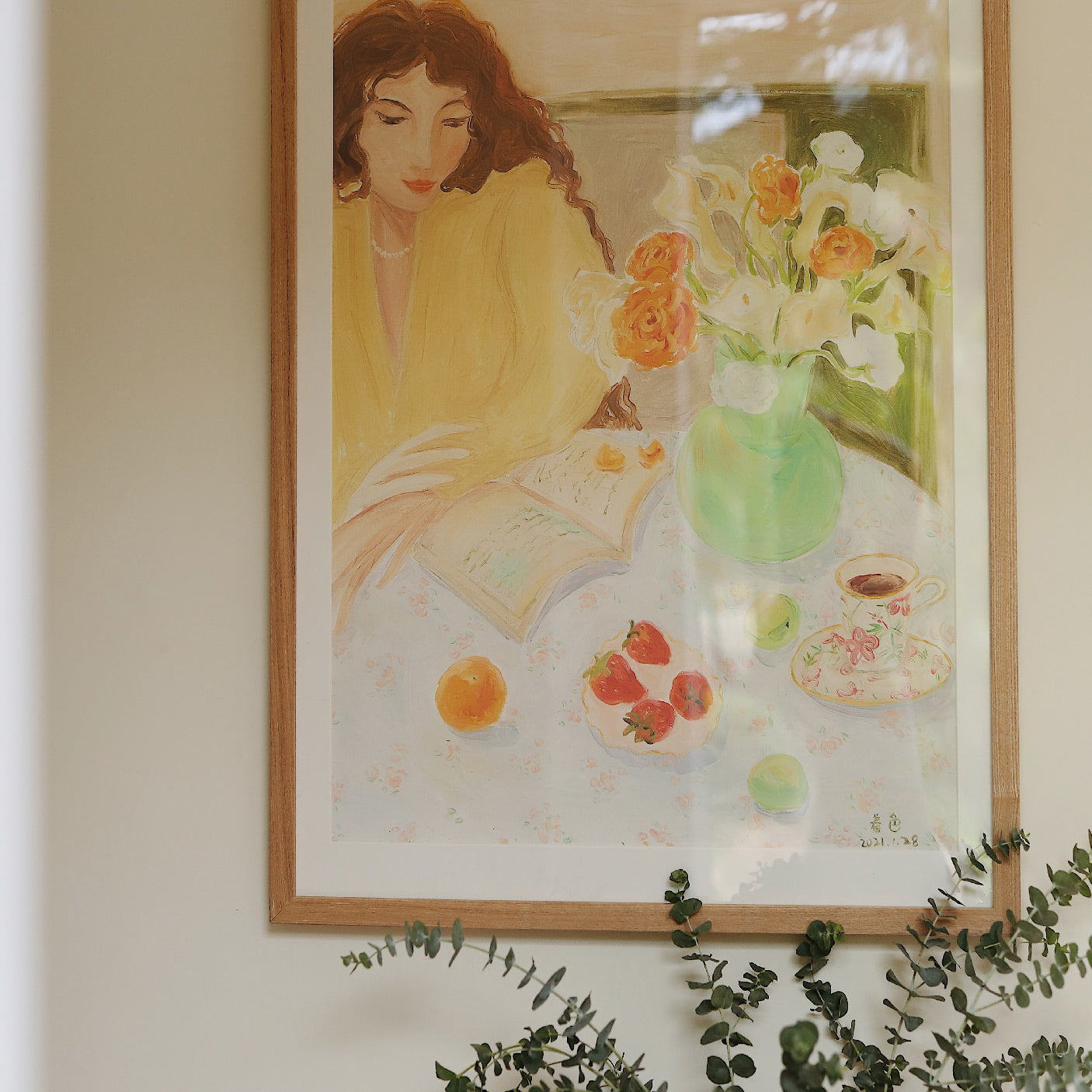 spring afternoon art poster & frame SET