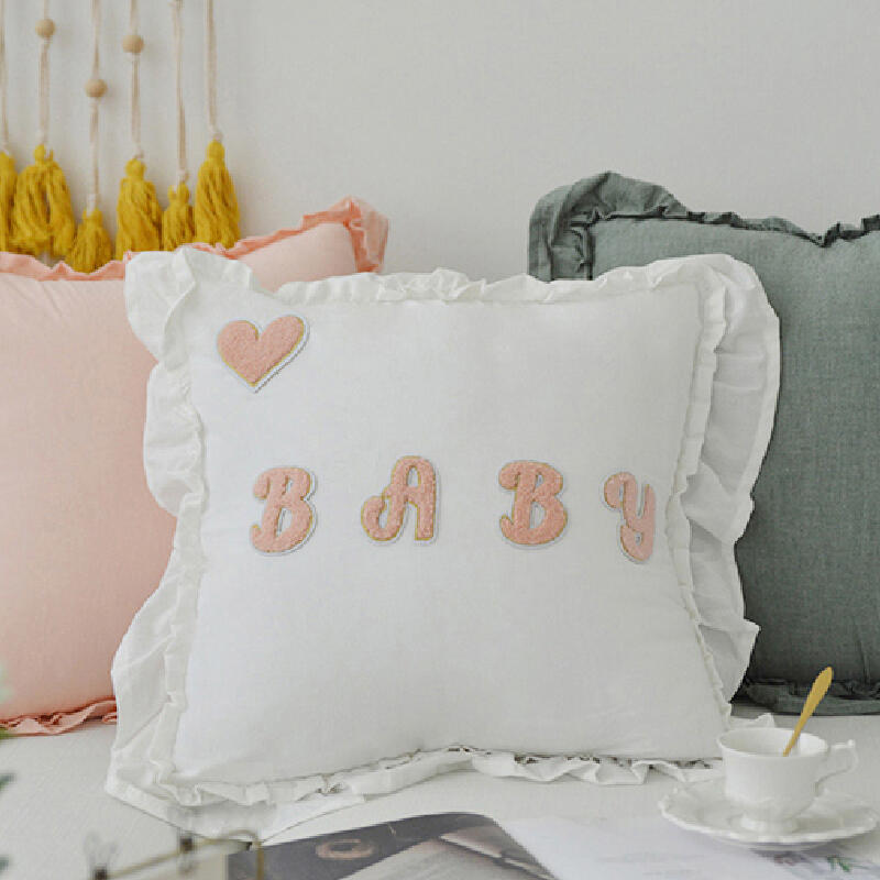 5design simple frill square cushion