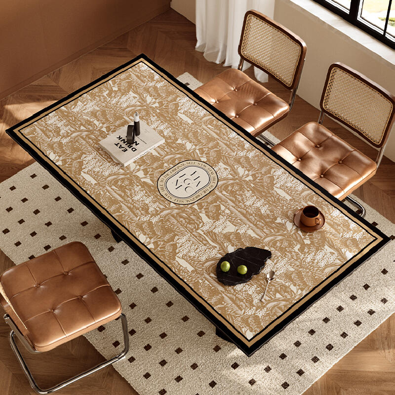 brown elegance logo square table mat
