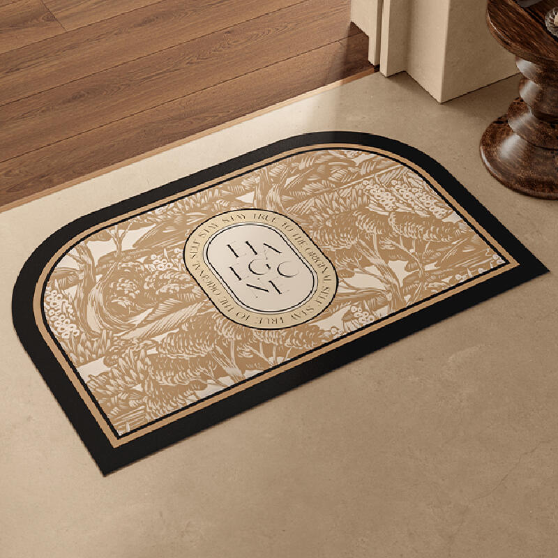 brown elegance logo door mat