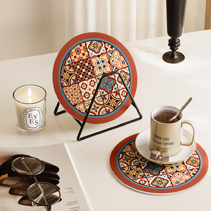 retro classical circle coaster