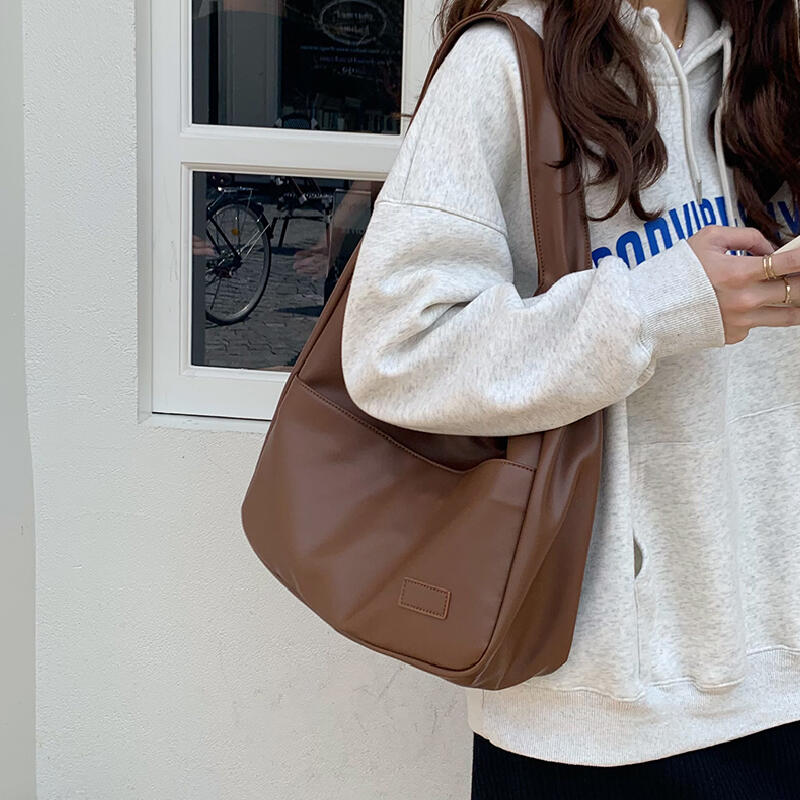 leather square tote bag