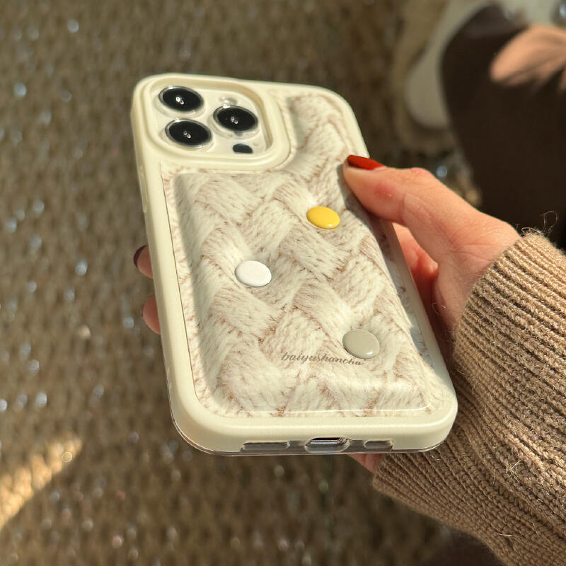 sweater print button iPhone case