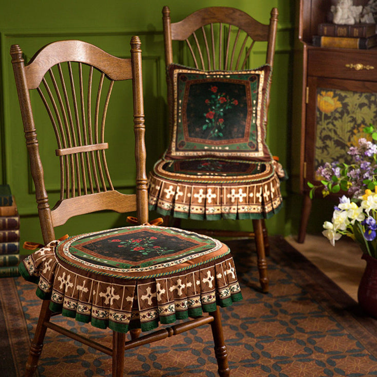 european rose art chair cover