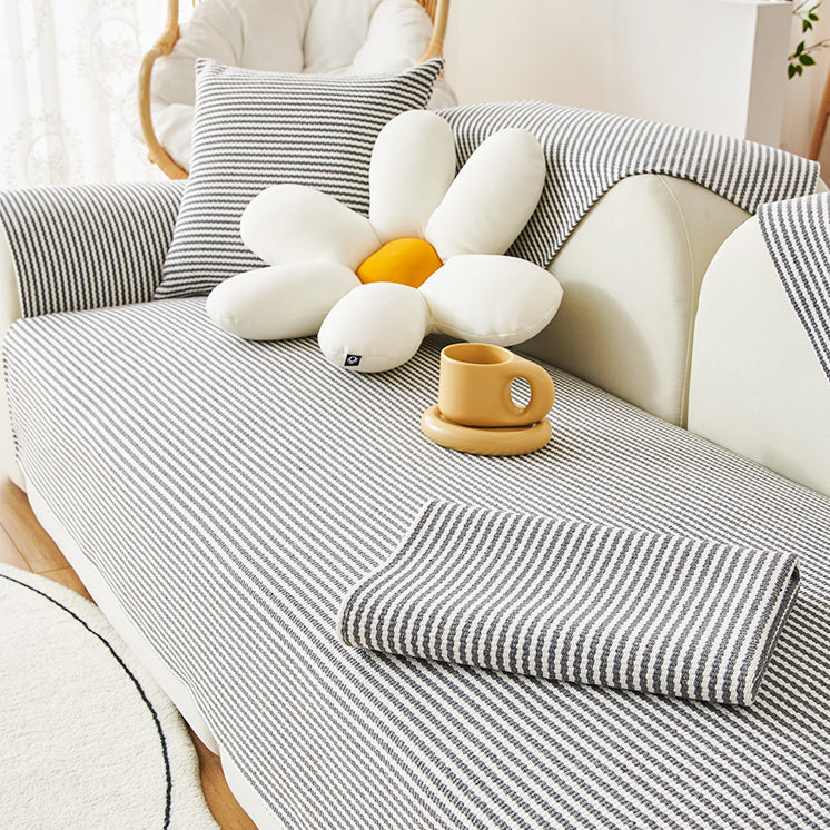 4color simple border sofa cover