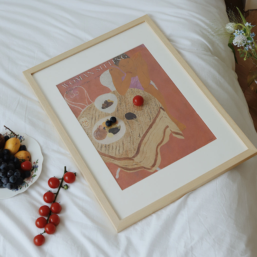 3design girl modern poster & frame SET