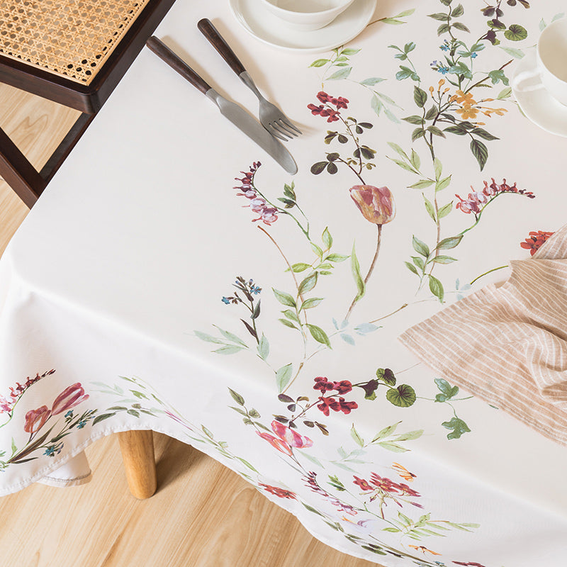 botanical flower table cover