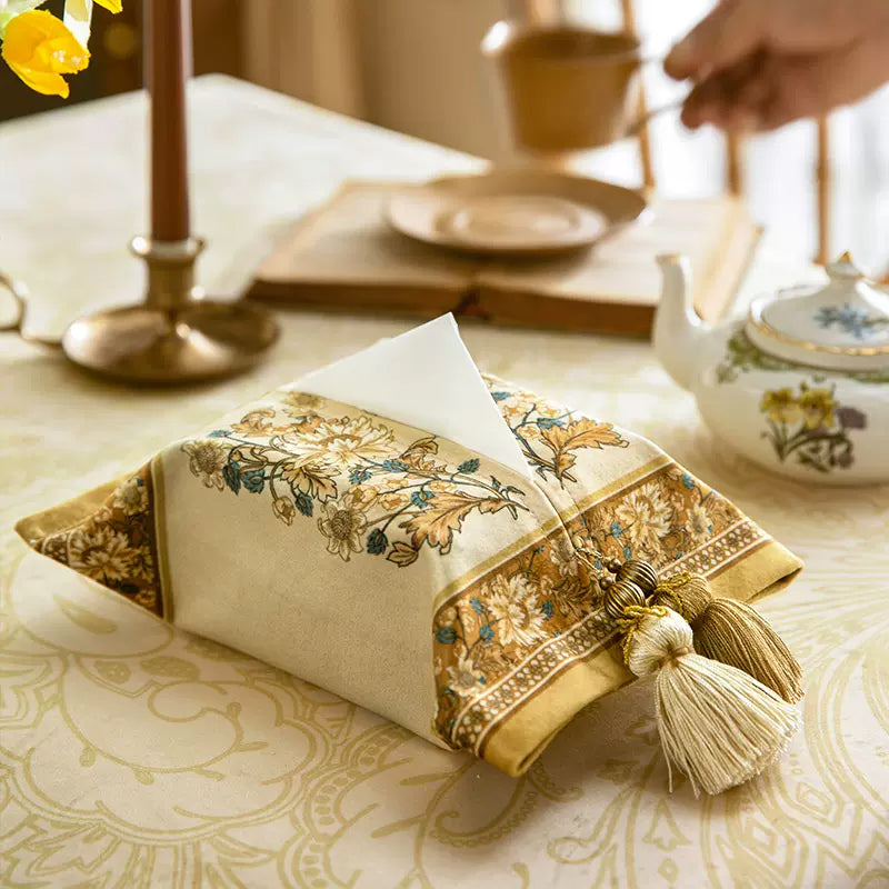 2design retro yellow flower tissue case